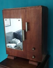 Art Deco Bauhaus Schränkchen mit Spiegel Schubladen Arzneischrank
