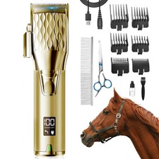 Schermaschine Pferd Kabelloses Wiederaufladbare Pferdeschermaschine für Dicke...