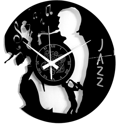 Vinyl wanduhr jazz - vinyl,