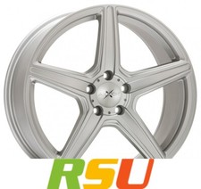 Axxion AX7 solid titanium silber matt lackiert 8.5x19" ET32 LK5 112 ML 72.6 A...