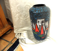 Bodenvase Scheurich FAT LAVA Segelboote h 45 cm WGP 70er J. Vintage