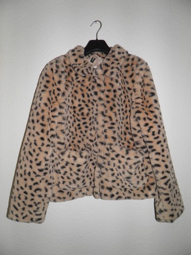 Kunstfell leo jacke gr m - leo, gr.m
