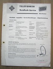 * * Telefunken MINI-PARTNER Werkstatt-Anleitung  * *