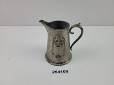 Sahne-, Milchkanne Gerhard & Co. 1803 Gravur 3/4 Blumen alt antik #254100