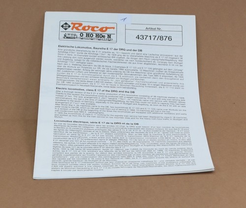 Roco 43717 betriebsanleitung - roco,