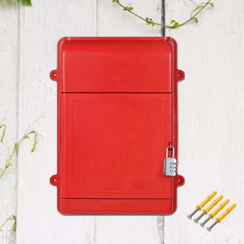 Wandmontierter briefkasten mit - briefkasten,