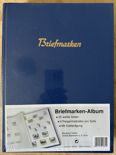 Briefmarkenalbum blau - 🔵,