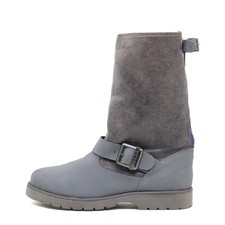 Buffalo Damen 12844 Stiefel Grau Veloursleder Mittel Gefüttert, Warm Boots EU 39