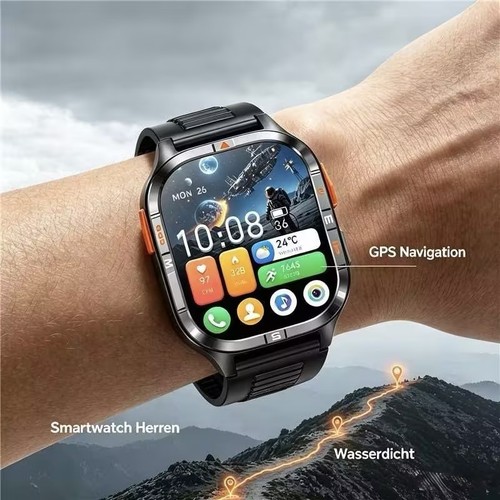 Smartwatch herren militär - militär, mit
