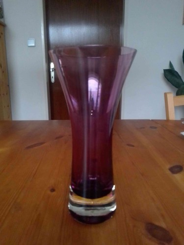 Glas vase lila - glas, 50er