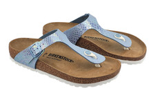 BIRKENSTOCK Gizeh 1025871 Shiny Snake Sky Birko Flor normale Weite Damen