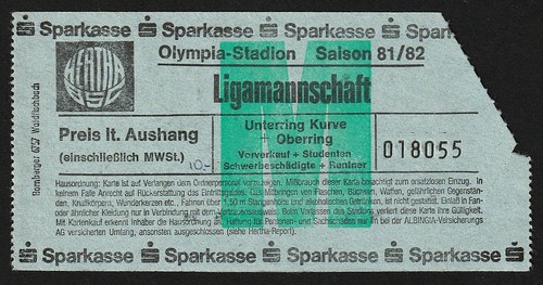Ticket 1982 hertha bsc - |,
