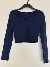 Langarmshirt Crop Top Shirt