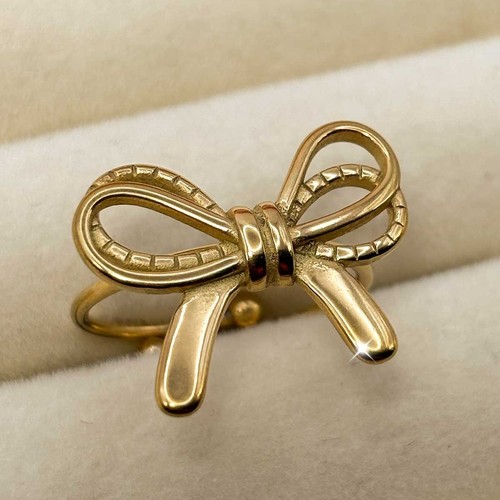 Damen ring schleife - ring, gold