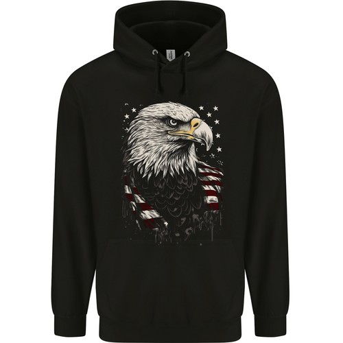 Eagle mit flagge - eagle, us-flagge