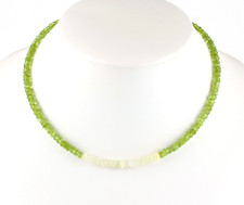 Peridot kette mit Opal,edelsteinkette,Welo,Collier,Halskette,Grün,Damen,Schmuck