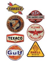 7x ÖL Aufkleber XXL Youngtimer Sticker Oldtimer STP Shell Texaco V8 KULT USA 961