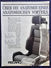 Recaro Autositz,  originale Werbung aus 1987
