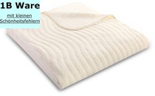 Kuscheldecke 150x200 cm Baumwolle Dralon Biederlack Struktur weich creme B-Ware