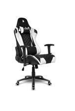 Gamer-Stuhl Racing 700 Series, Schwarz/Weiß Rennsportform Lenden & Nackenkissem
