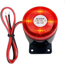 DC 12V verdrahtete Mini Sound Light Alarm Blinklicht Horn Sirene 120 dB Home Sec