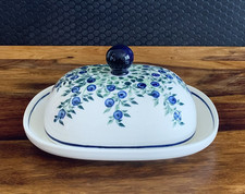 Original Bunzlauer Keramik Butterdose Butterschale 250 Gramm Butter Handarbeit