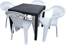 Gartenmöbel Balkonmöbel Terrassenmöbel 5tlg. Antrazit Rattan Optik Balkon Garten