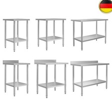 Küchen Arbeitstisch Edelstahl Gastro Tisch Küchentisch Aufkantung Zerlegetisch