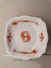Meissen Schüssel Schale viereckig 22 cm Hofdrache Rot Reich 1. Wahl Neuwertig