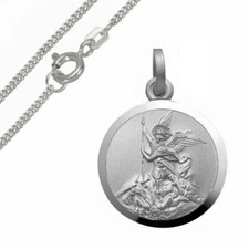 Anhänger Heiliger Erzengel Michael-Silber 925-Inkl. Gravur&Kette-made in germany