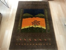 NEU Perserteppich Gabbeh Perser Teppich Handgeknüpft  146x99 Wolle Bio