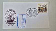 Postkarte mit schiffsstempel - postkarte,