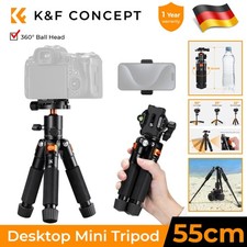 K&F CONCEPT 23.5-55cm Mini Desktop Stativ, 360° Kugelkopf Kamera Stativ Tragbar