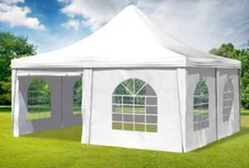 Gartenpavillon 5x5m PVC Weiß