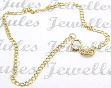 9KT GOLD ARMBAND 7,25 Zoll 1,7 mm RANDSTEINKETTE DAMEN MASSIV 9 KARAT GOLD NEU