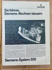 Siemens Rechner Mercedes Strichacht /8 Oldtimer 1969 Vintage Ad Werbung Reklame