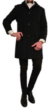 JOOP! Maron Wintermantel Mantel Coat Gr. 54 mit Kaschmir Schwarz