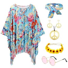 Hippie Kostüm Damen Set mit
