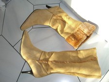 Elegance Paris, Leder Echt-Lammfell Stiefel Camel-Farbe Gr.37 Neu!