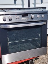 45/1  AEG Backofen und Ceranfeld / Silber / ungereinigt