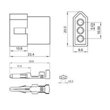 Arlows 3pin stecker set - 3pin,
