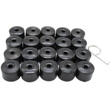 20x Schwarz Radschrauben Radmuttern Bolzen Kappen Abdeckung Für VW 1K06011739B9