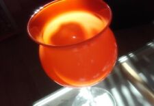 XXL DEKO GLAS POKAL VASE BECHER PANTON 70ER ÜBERFANGGLAS ORANGE VINTAGE TOP 