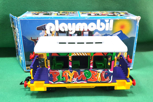 Playmobil zugwagen mit karton - mit,