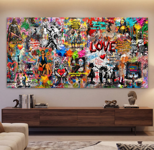 Banksy graffiti wandkunst - banksy,