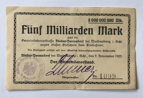 Notgeld nieder hermsdorf bei - notgeld,