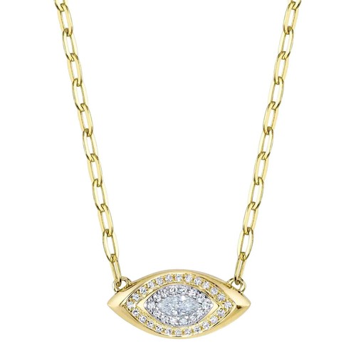 14k gelbgold marquise diamant - 14k,