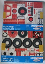 Fischertechnik Ergänzungskästen 100/1 und 200/1 mit ca.: 156 Kleinteilen teilwe