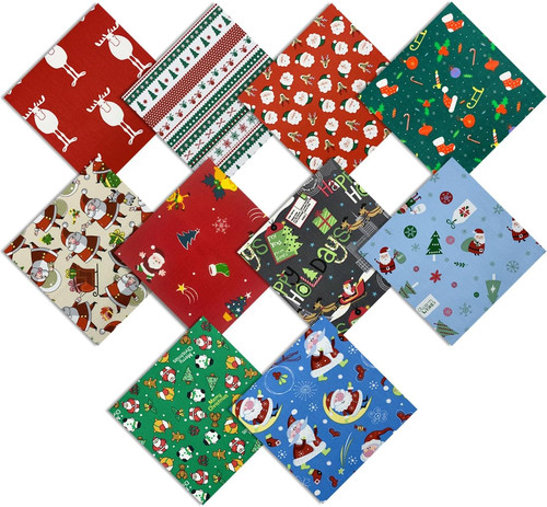 10er baumwollstoff weihnachten - 10er,