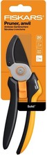 Fiskars Amboss-Gartenschere L, Solid, P361, Für trockene Zweige und Äste, Garten